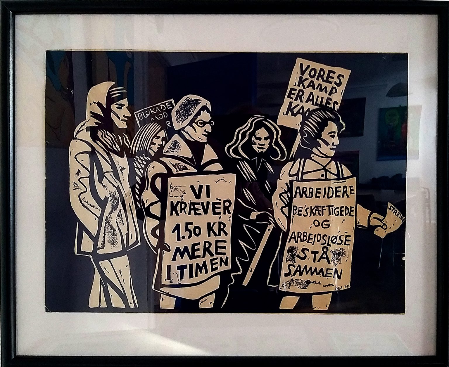 Demo for højere løn af Dea Trier Mørch Arbejderens Kunstauktion